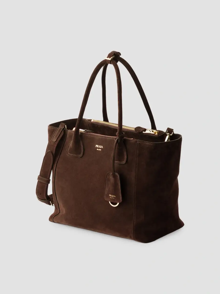 Prada Women's Nova Large Suede Tote Bag | Thumbnail 2