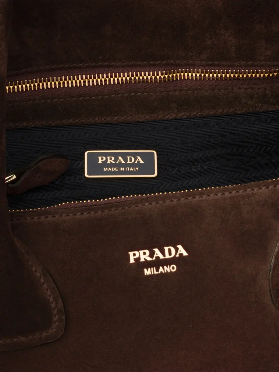 Prada Women's Nova Large Suede Tote Bag | Thumbnail 5