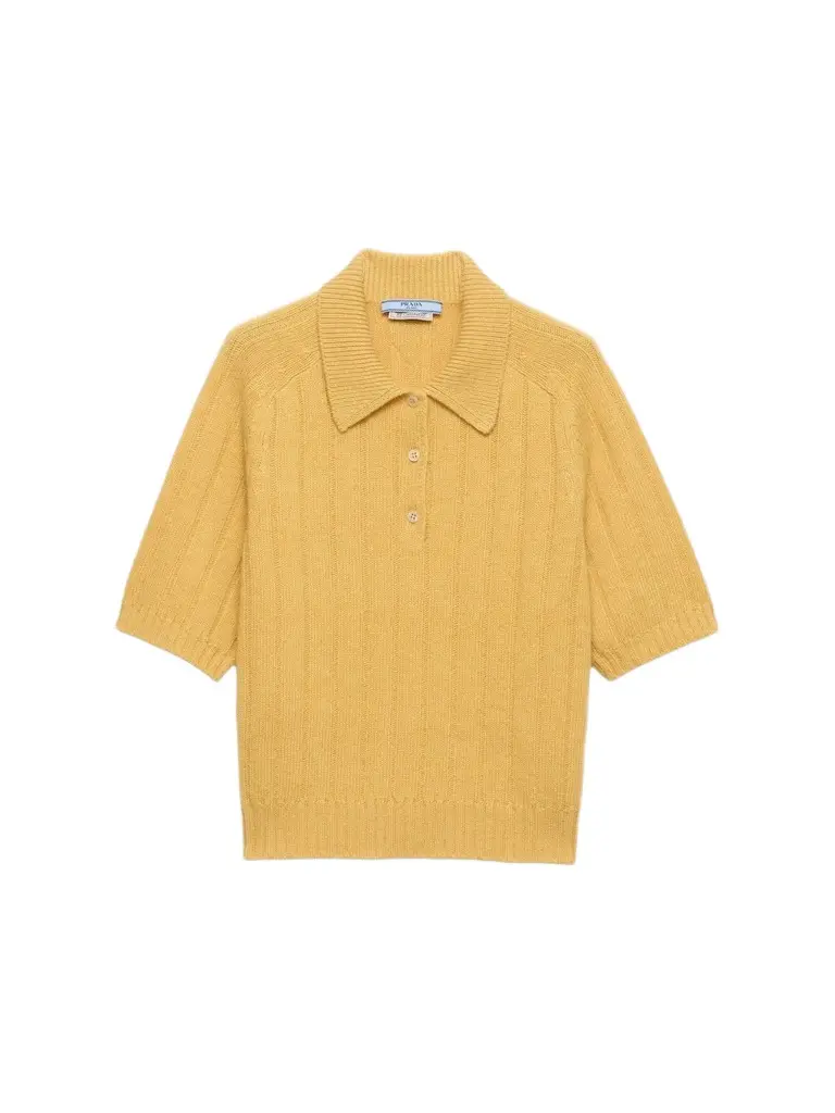 Women's Cashmere Short-Sleeve Polo Sweater Women's Cashmere Short-Sleeve Polo Sweater