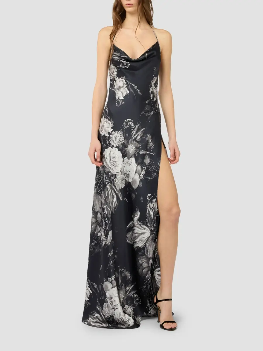 Roberto Cavalli Women's Floral Silk Maxi Dress | Thumbnail 2