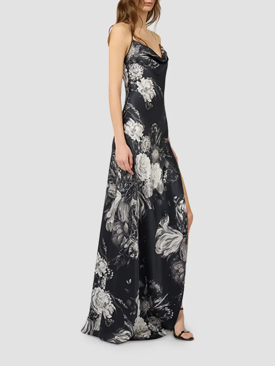 Roberto Cavalli Women's Floral Silk Maxi Dress | Thumbnail 6