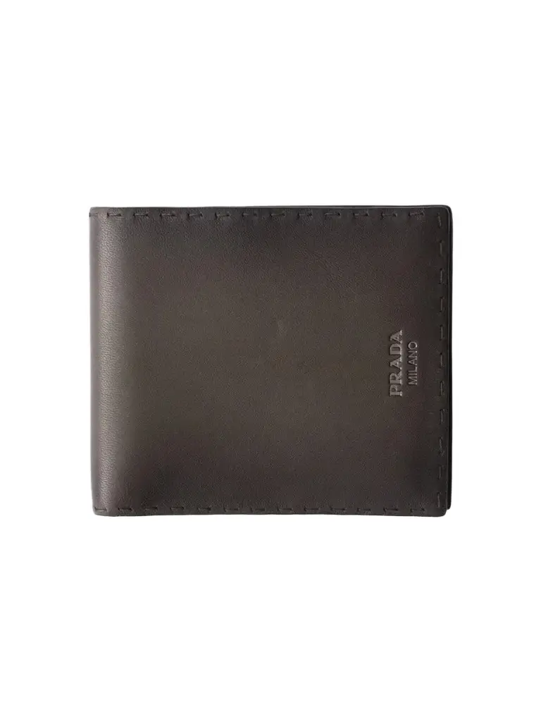 Prada Men's Antiqued Leather Wallet
