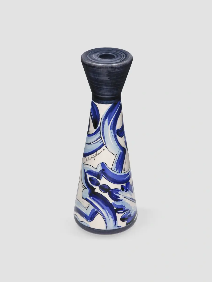 Dolce & Gabbana Blue Mediterraneo Ceramic Candleholder | Thumbnail 2 Dolce & Gabbana Blue Mediterraneo Ceramic Candleholder | Thumbnail 2
