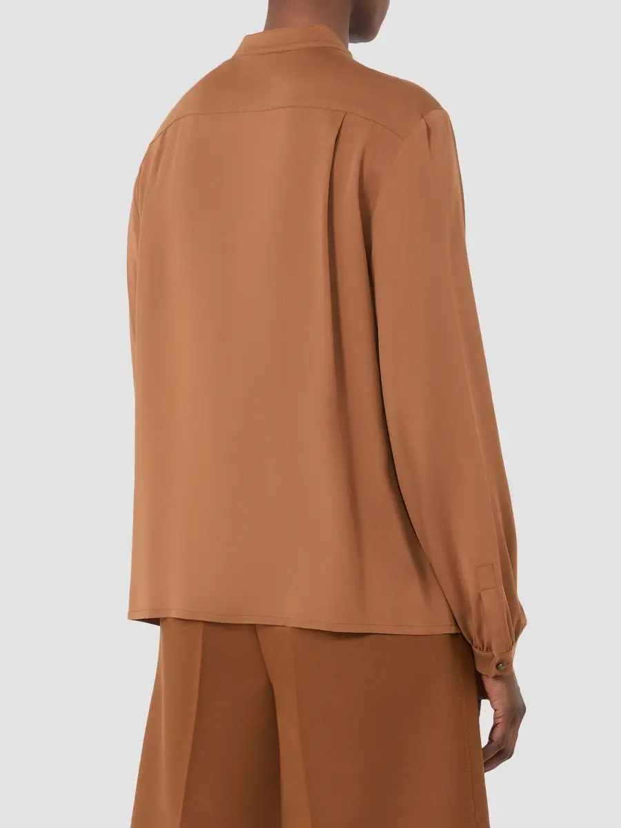 Max Mara Women's Ruffled Silk Charmeuse Shirt | Thumbnail 4 Max Mara Women's Ruffled Silk Charmeuse Shirt | Thumbnail 4