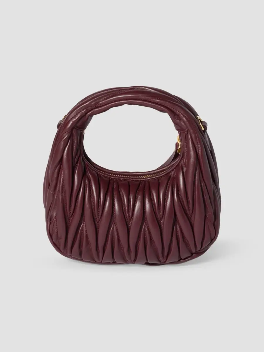 Miu Miu Women's Wander Matelassé Nappa Leather Hobo Mini-Bag | Thumbnail 5 Miu Miu Women's Wander Matelassé Nappa Leather Hobo Mini-Bag | Thumbnail 5