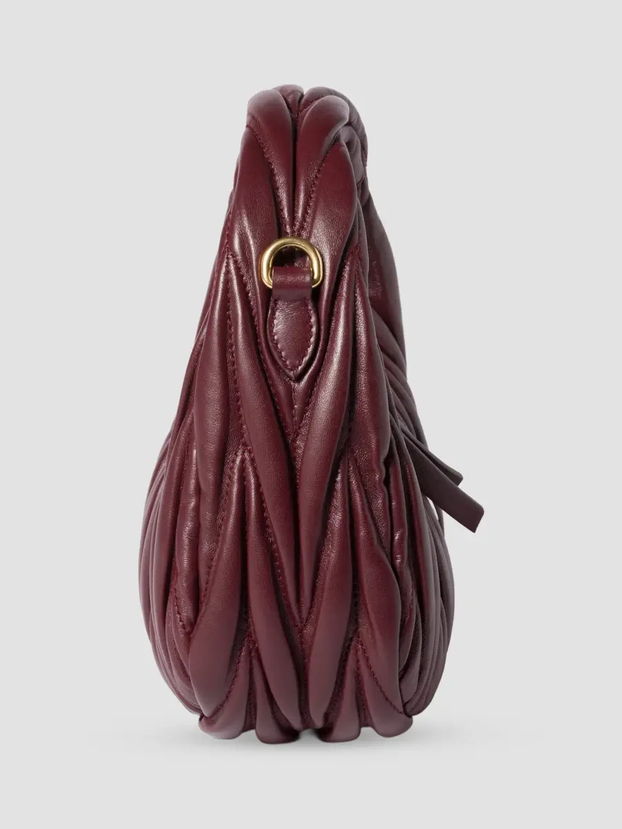 Miu Miu Women's Wander Matelassé Nappa Leather Hobo Mini-Bag | Thumbnail 6 Miu Miu Women's Wander Matelassé Nappa Leather Hobo Mini-Bag | Thumbnail 6