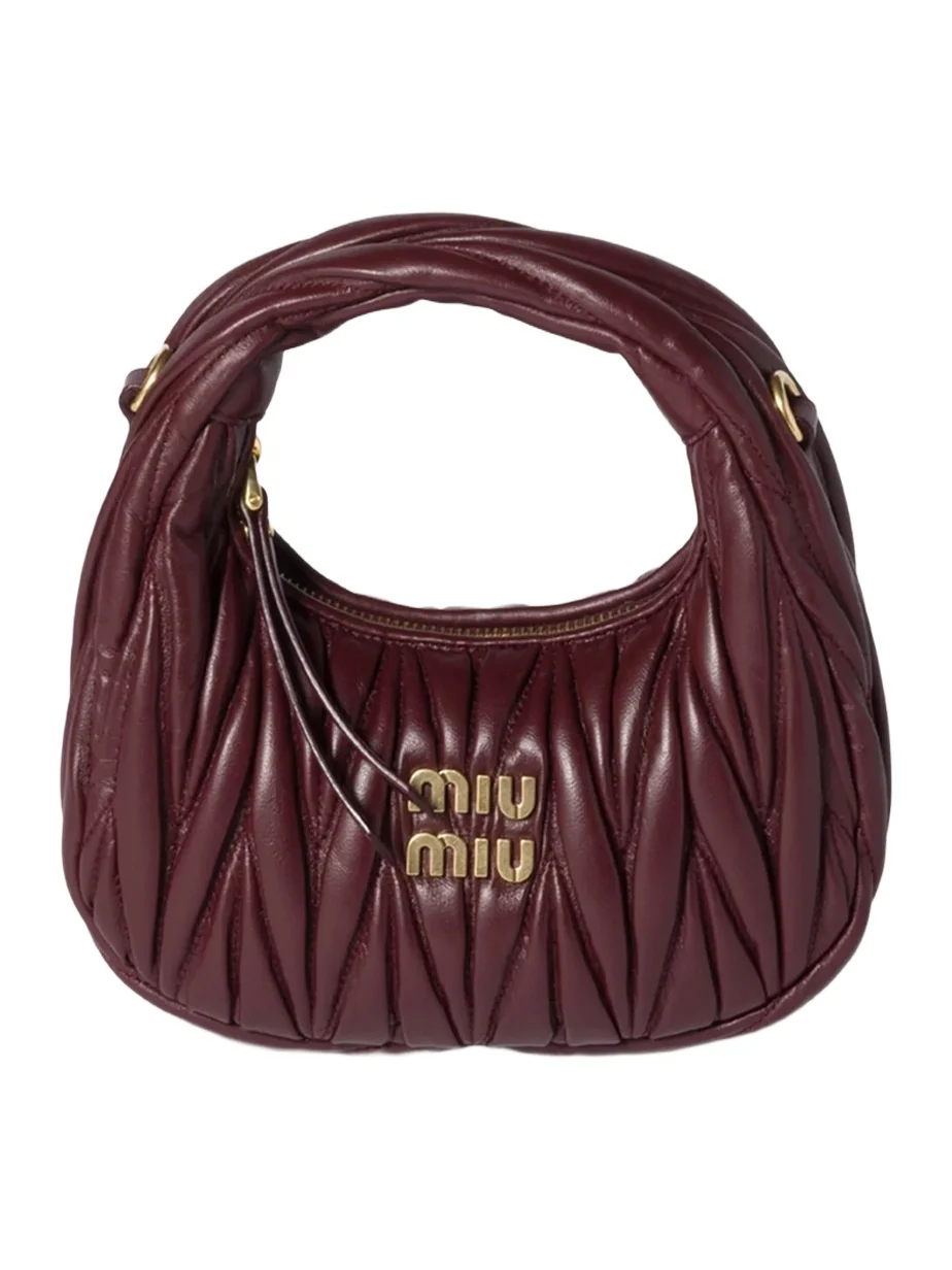 Miu Miu Women's Wander Matelassé Nappa Leather Hobo Mini-Bag