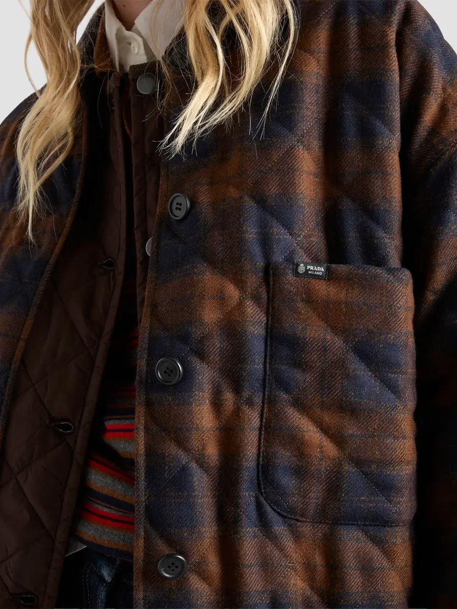 Prada Women's Quilted Wool Caban Jacket | Thumbnail 6 Prada Women's Quilted Wool Caban Jacket | Thumbnail 6