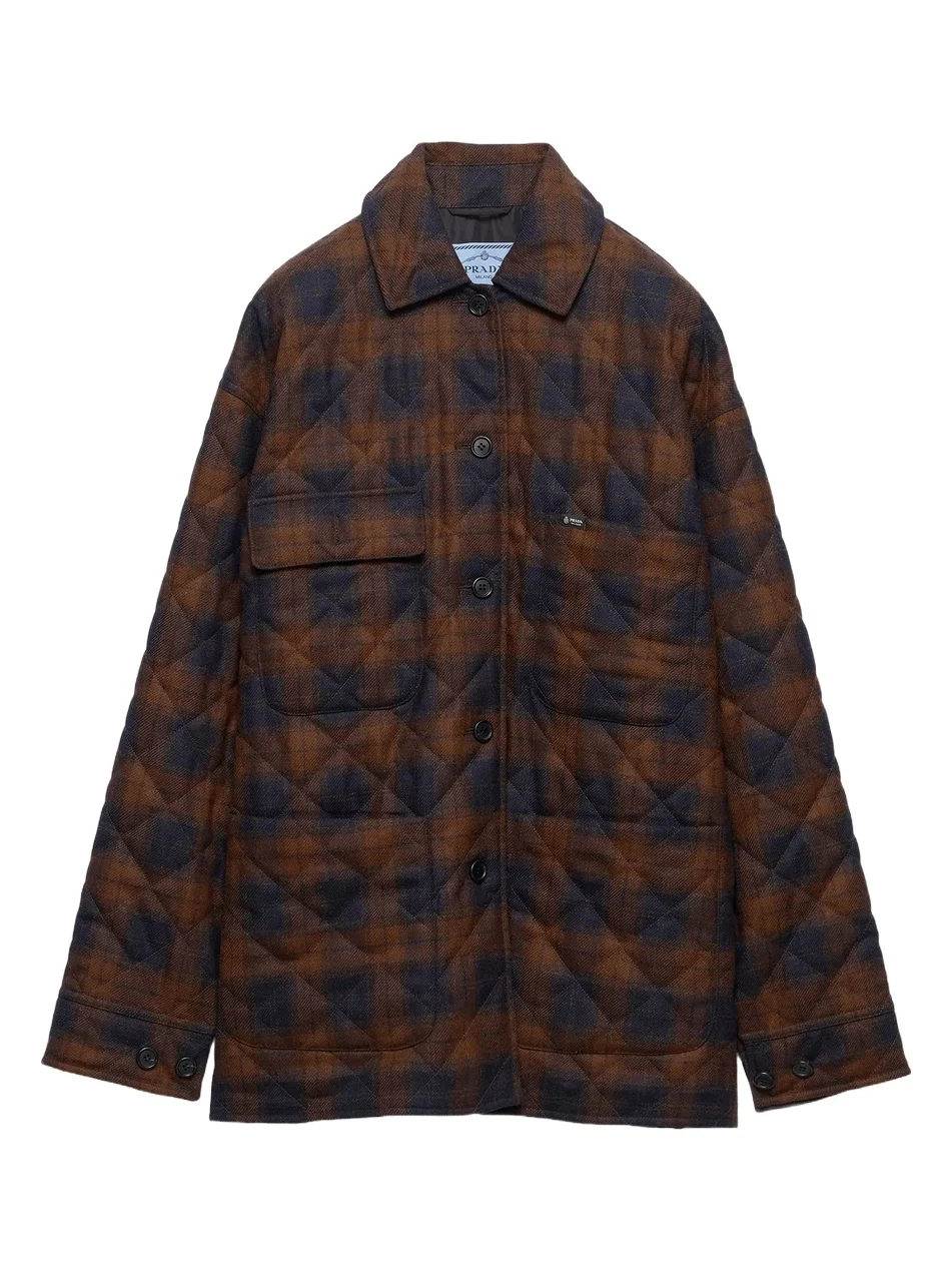 Prada Women's Quilted Wool Caban Jacket