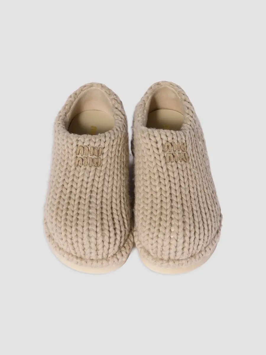Miu Miu Women's Knit Mules | Thumbnail 2 Miu Miu Women's Knit Mules | Thumbnail 2