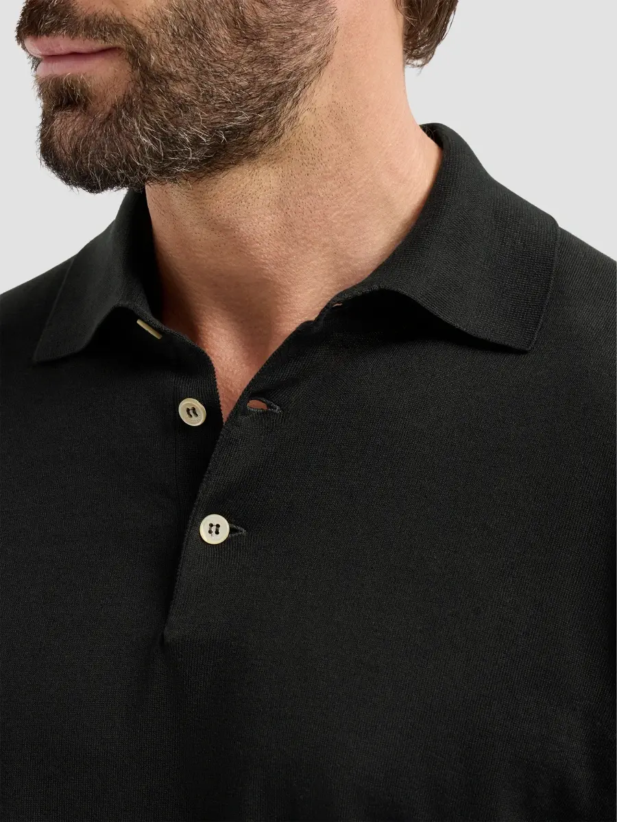 Brunello Cucinelli Men's Cotton Lightweight Knit Polo Shirt | Thumbnail 5