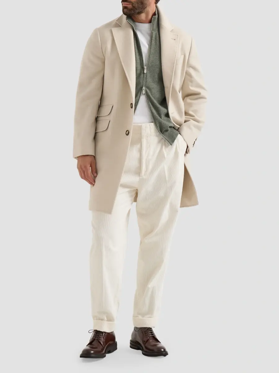 Brunello Cucinelli Men's Cashmere High-Neck Cardigan with Zipper - Green | Thumbnail 2 Brunello Cucinelli Men's Cashmere High-Neck Cardigan with Zipper - Green | Thumbnail 2