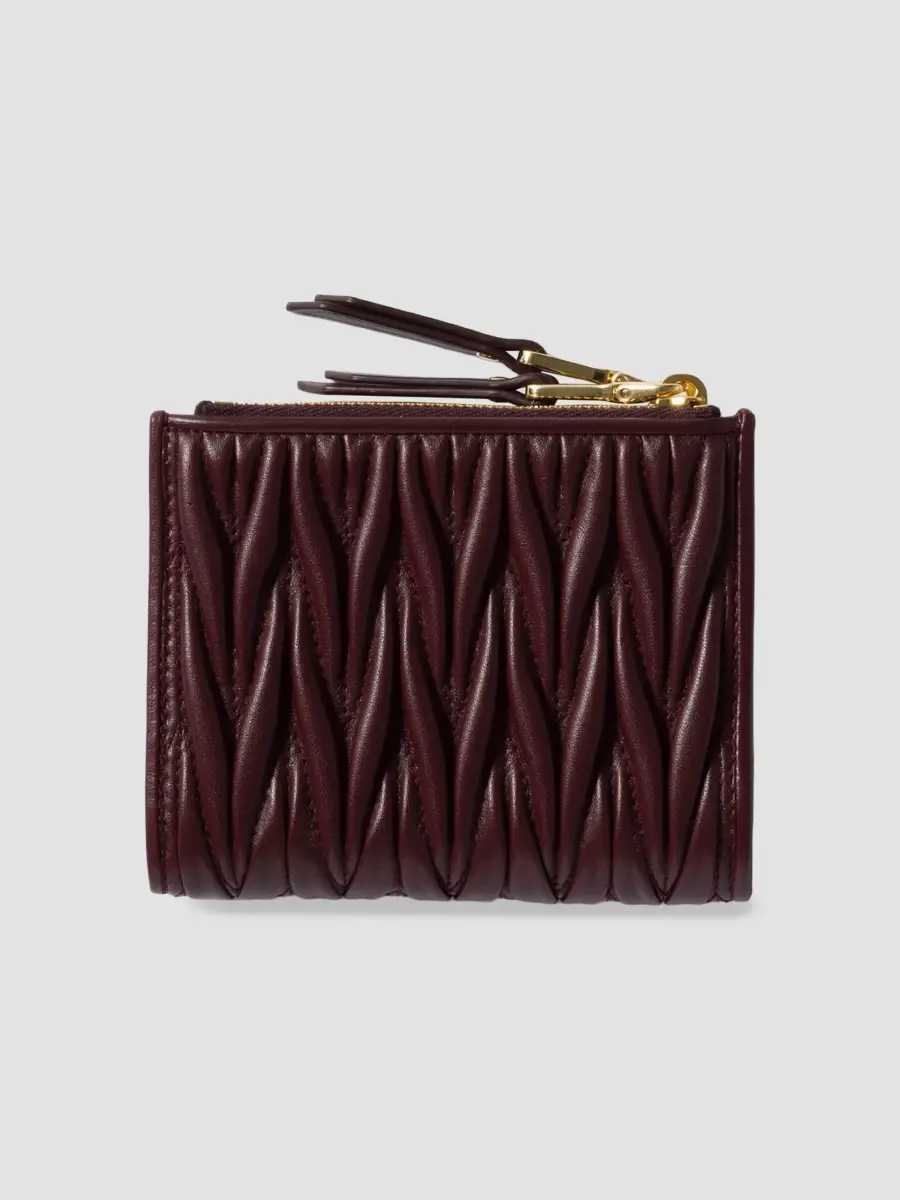Miu Miu Women's Matelassé Nappa Leather Small Wallet | Thumbnail 3 Miu Miu Women's Matelassé Nappa Leather Small Wallet | Thumbnail 3