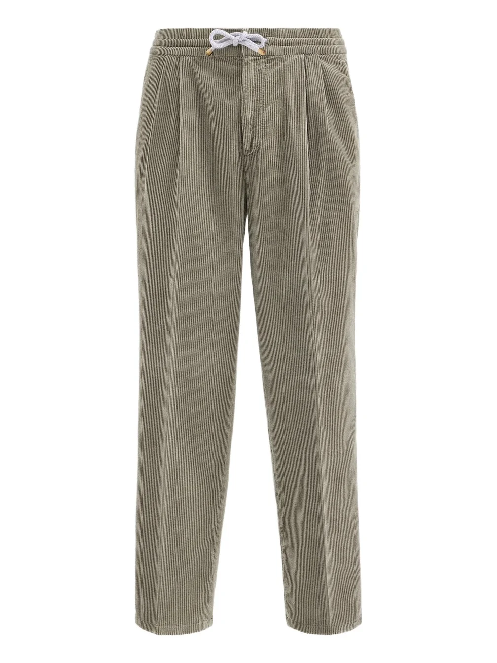 Brunello Cucinelli Men's Garment-Dyed Trousers in Cotton Corduroy - Brown