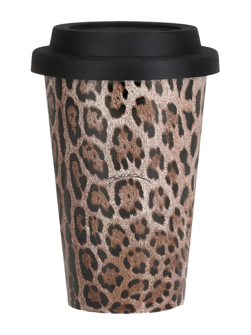 Leopard-Print Ceramic Travel Mug Leopard-Print Ceramic Travel Mug