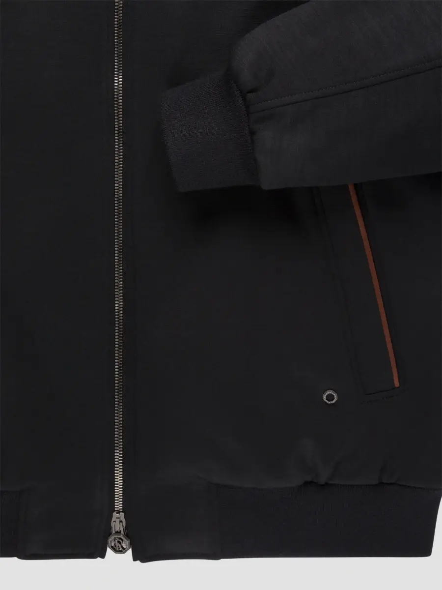 Stefano Ricci Men's Wool Hooded Zip Blouson Sweater | Thumbnail 8 Stefano Ricci Men's Wool Hooded Zip Blouson Sweater | Thumbnail 8