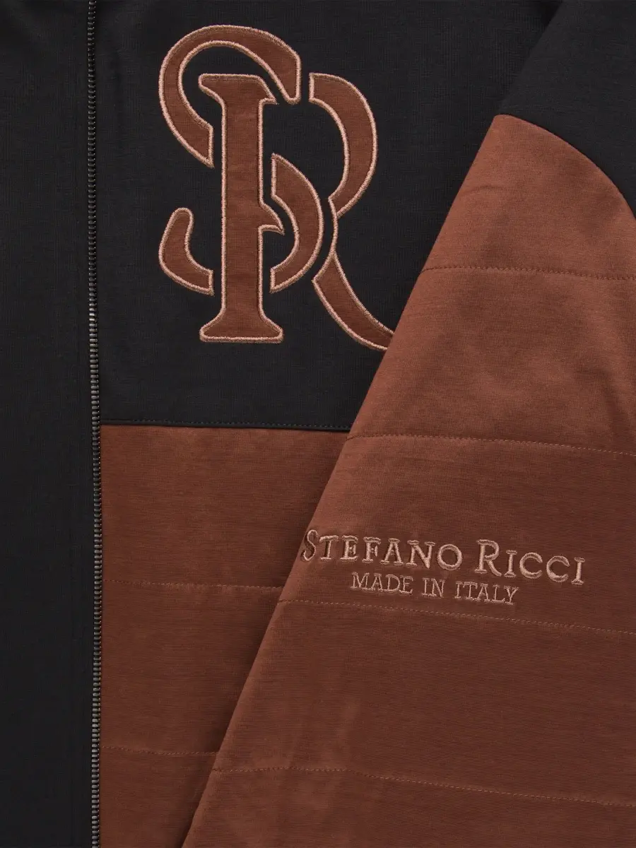 Stefano Ricci Men's Wool Hooded Zip Blouson Sweater | Thumbnail 9 Stefano Ricci Men's Wool Hooded Zip Blouson Sweater | Thumbnail 9