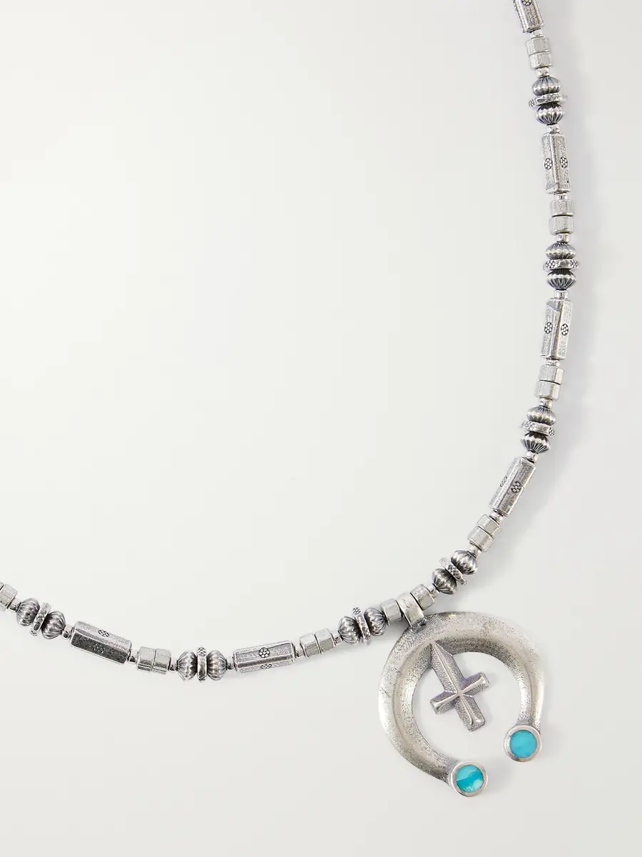 Peyote Bird High Desert Sterling Silver Multi-Stone Necklace - Men | Thumbnail 4 Peyote Bird High Desert Sterling Silver Multi-Stone Necklace - Men | Thumbnail 4