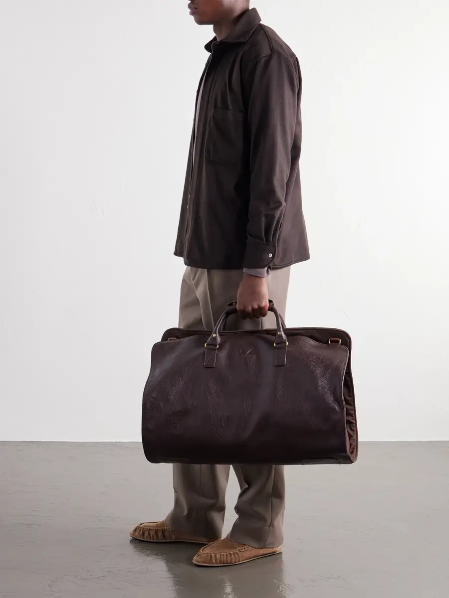 Bennett Winch S.C. Holdall Convertible Full-Grain Leather and Cotton-Twill Weekend Bag - Men | Thumbnail 2 Bennett Winch S.C. Holdall Convertible Full-Grain Leather and Cotton-Twill Weekend Bag - Men | Thumbnail 2
