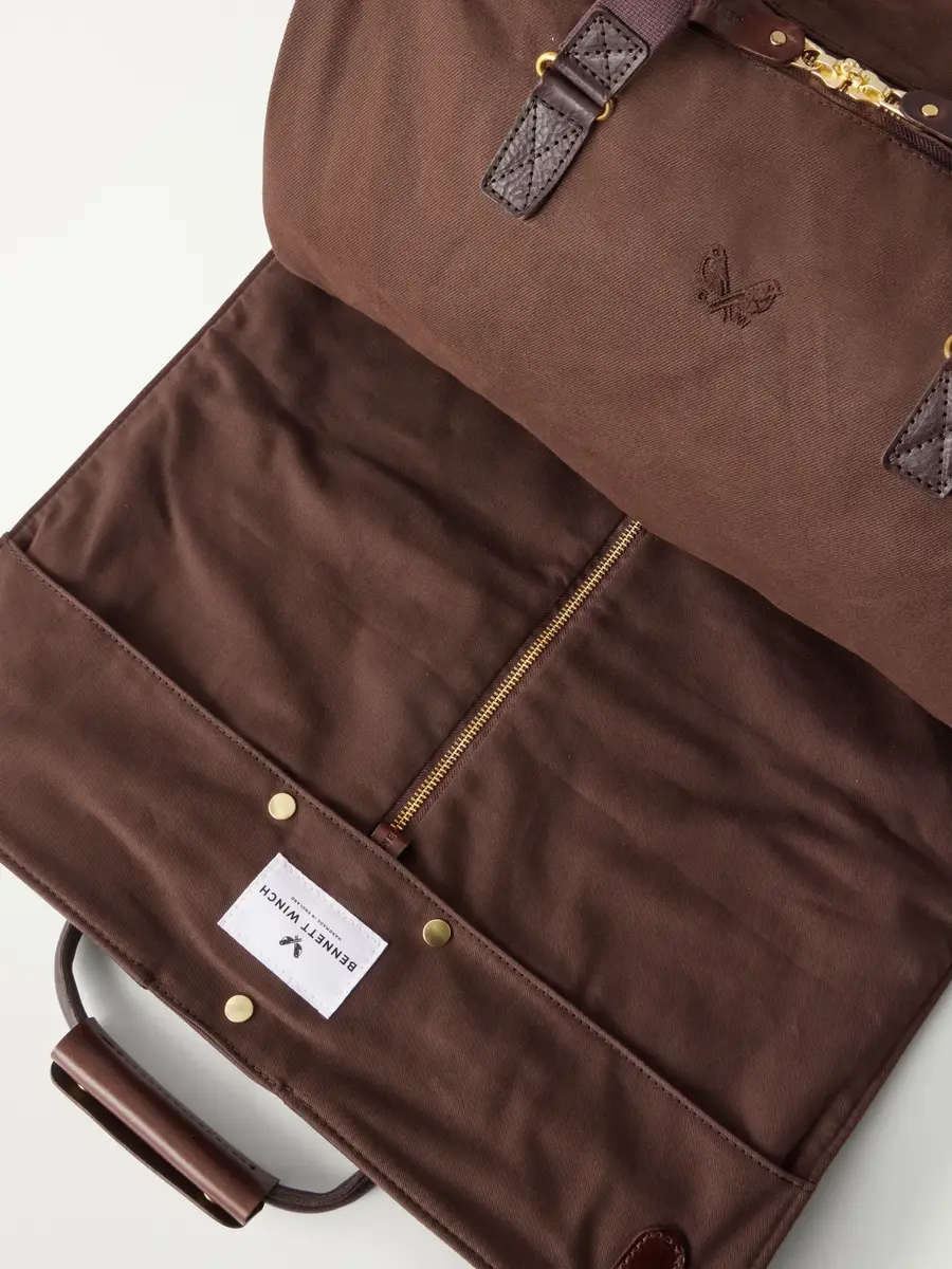 Bennett Winch S.C. Holdall Convertible Full-Grain Leather and Cotton-Twill Weekend Bag - Men | Thumbnail 5 Bennett Winch S.C. Holdall Convertible Full-Grain Leather and Cotton-Twill Weekend Bag - Men | Thumbnail 5