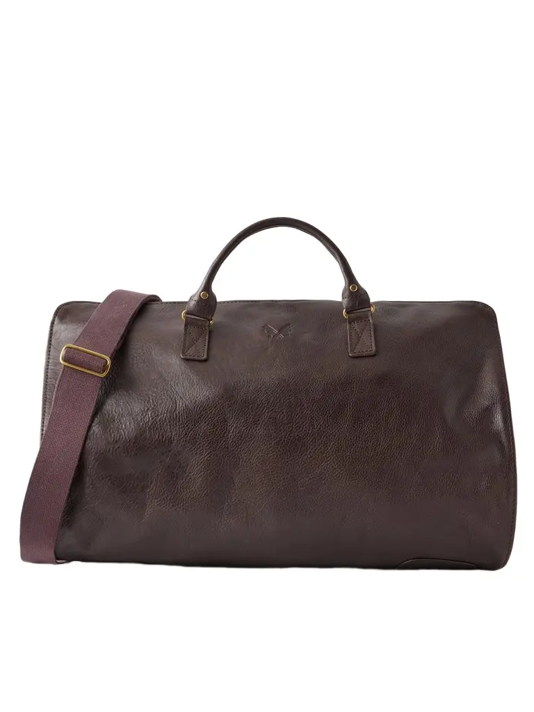 S.C. Holdall Convertible Full-Grain Leather and Cotton-Twill Weekend Bag - Men