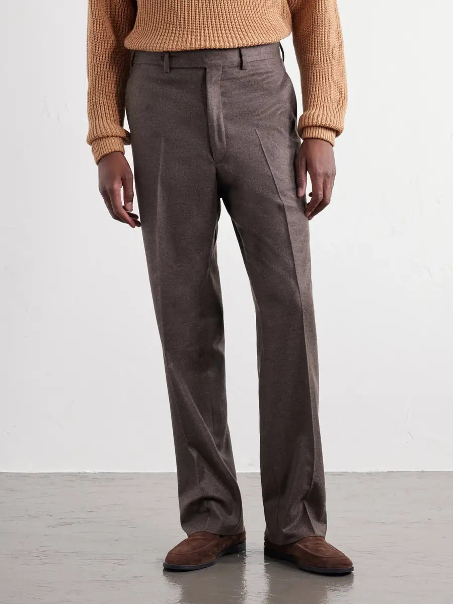 Stòffa Straight-Leg Wool and Cashmere-Blend Flannel Trousers - Men | Thumbnail 3 Stòffa Straight-Leg Wool and Cashmere-Blend Flannel Trousers - Men | Thumbnail 3