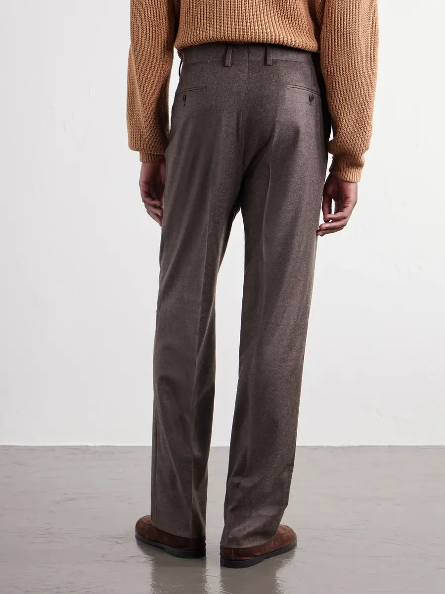 Stòffa Straight-Leg Wool and Cashmere-Blend Flannel Trousers - Men | Thumbnail 4 Stòffa Straight-Leg Wool and Cashmere-Blend Flannel Trousers - Men | Thumbnail 4