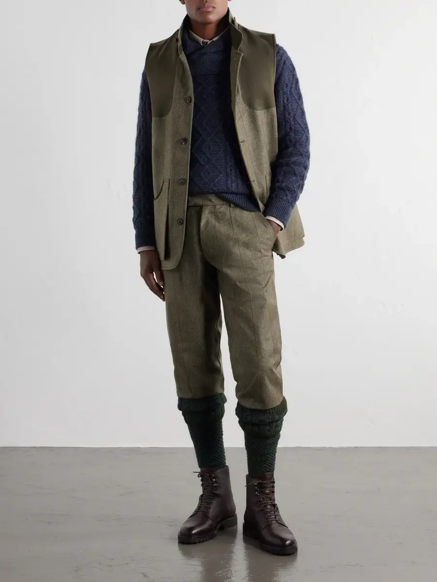 Purdey Herringbone Wool-Blend Tweed Trousers - Men | Thumbnail 2 Purdey Herringbone Wool-Blend Tweed Trousers - Men | Thumbnail 2