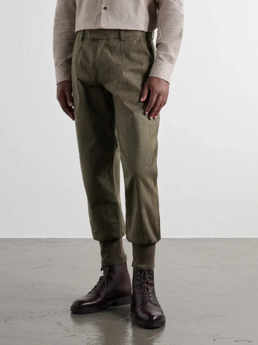 Purdey Herringbone Wool-Blend Tweed Trousers - Men | Thumbnail 4 Purdey Herringbone Wool-Blend Tweed Trousers - Men | Thumbnail 4
