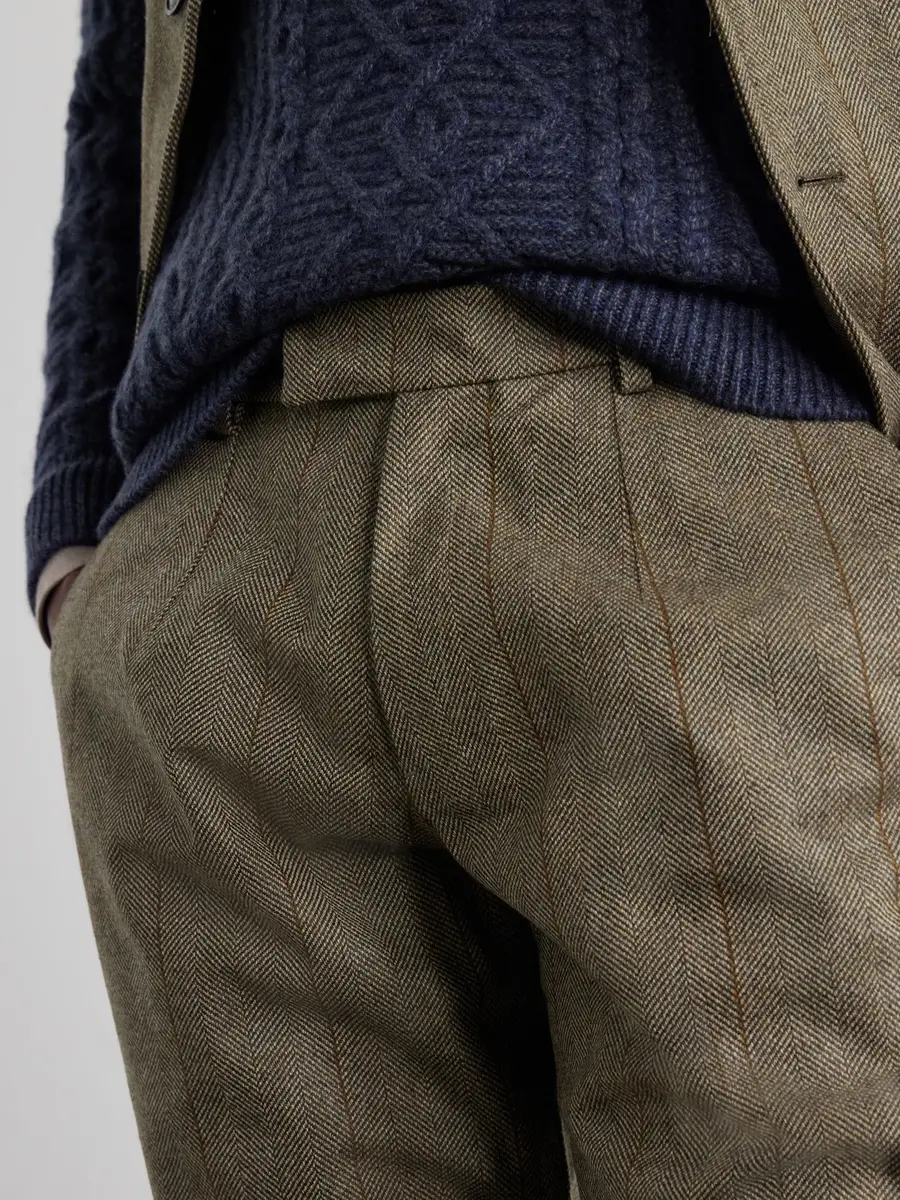 Purdey Herringbone Wool-Blend Tweed Trousers - Men | Thumbnail 6 Purdey Herringbone Wool-Blend Tweed Trousers - Men | Thumbnail 6
