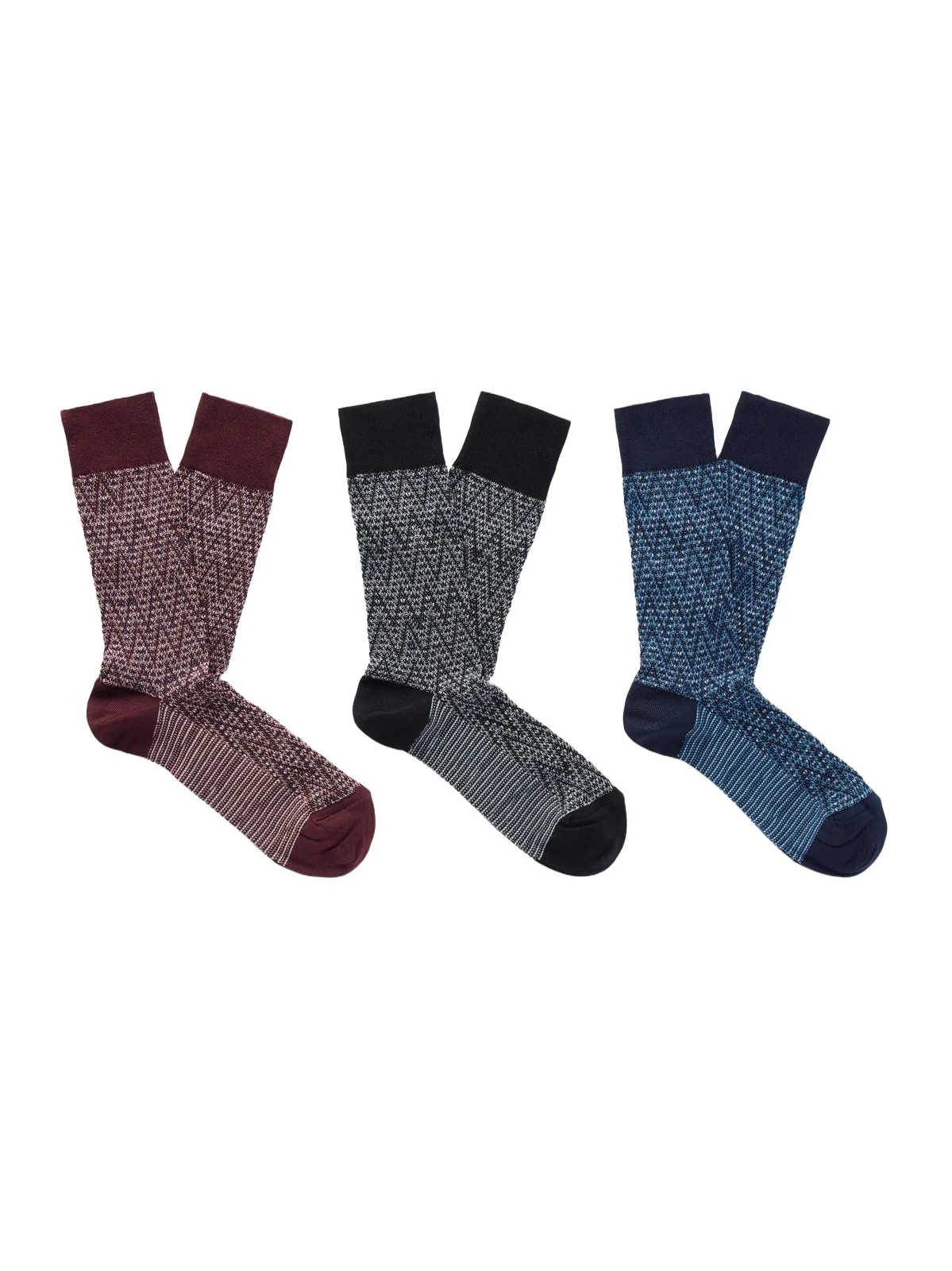 Missoni Three-Pack Cotton-Blend Crochet-Knit Socks - Men