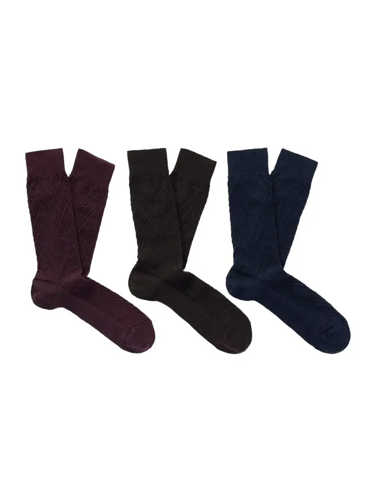 Missoni Three-Pack Crochet-Knit Socks - Men