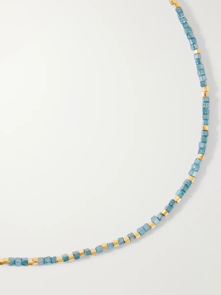 Peyote Bird Agua Y Oro Gold-Plated Turquoise Necklace - Men | Thumbnail 4 Peyote Bird Agua Y Oro Gold-Plated Turquoise Necklace - Men | Thumbnail 4