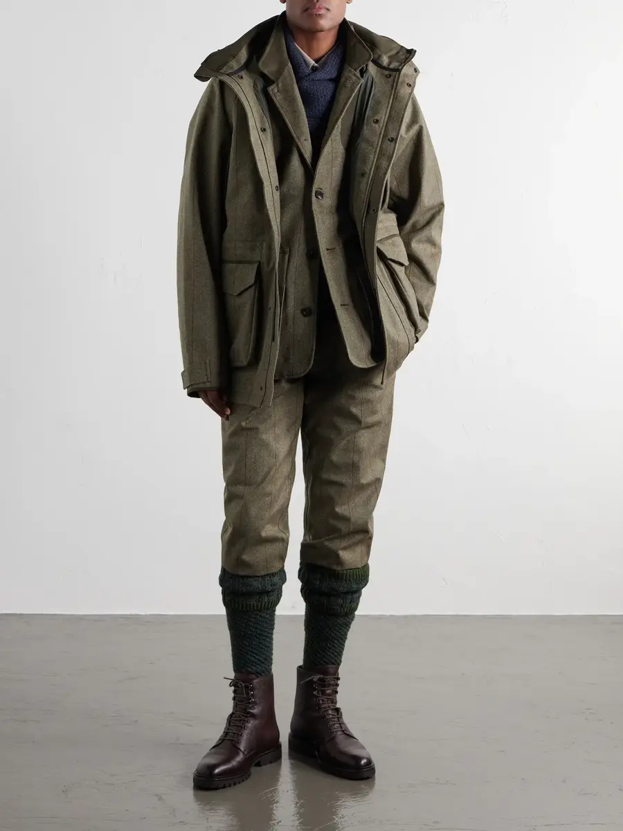 Purdey Hooded Shell-Tweed Field Jacket - Men | Thumbnail 2