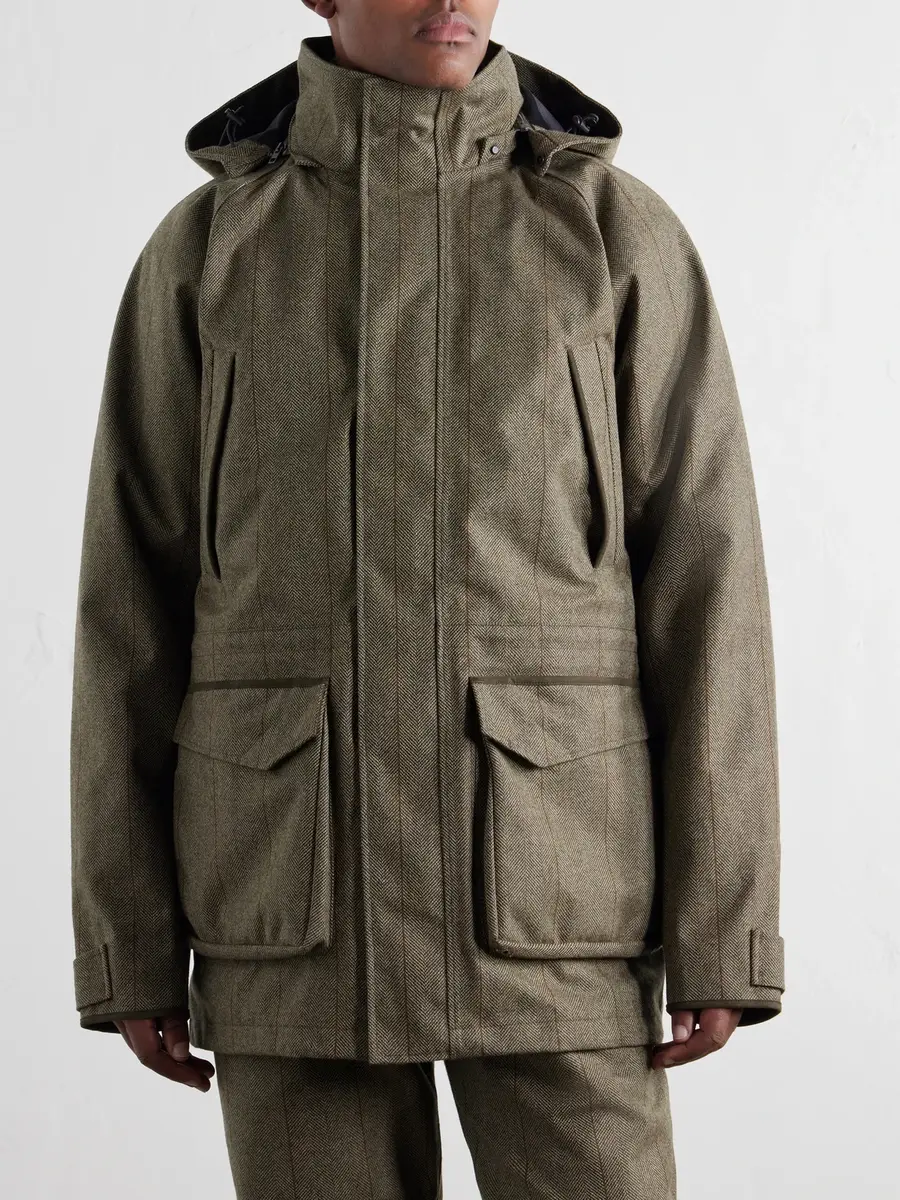 Purdey Hooded Shell-Tweed Field Jacket - Men | Thumbnail 4