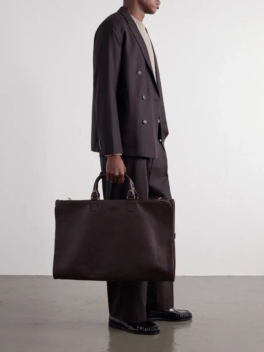 Bennett Winch Trifold Leather Suit Carrier - Men | Thumbnail 2 Bennett Winch Trifold Leather Suit Carrier - Men | Thumbnail 2