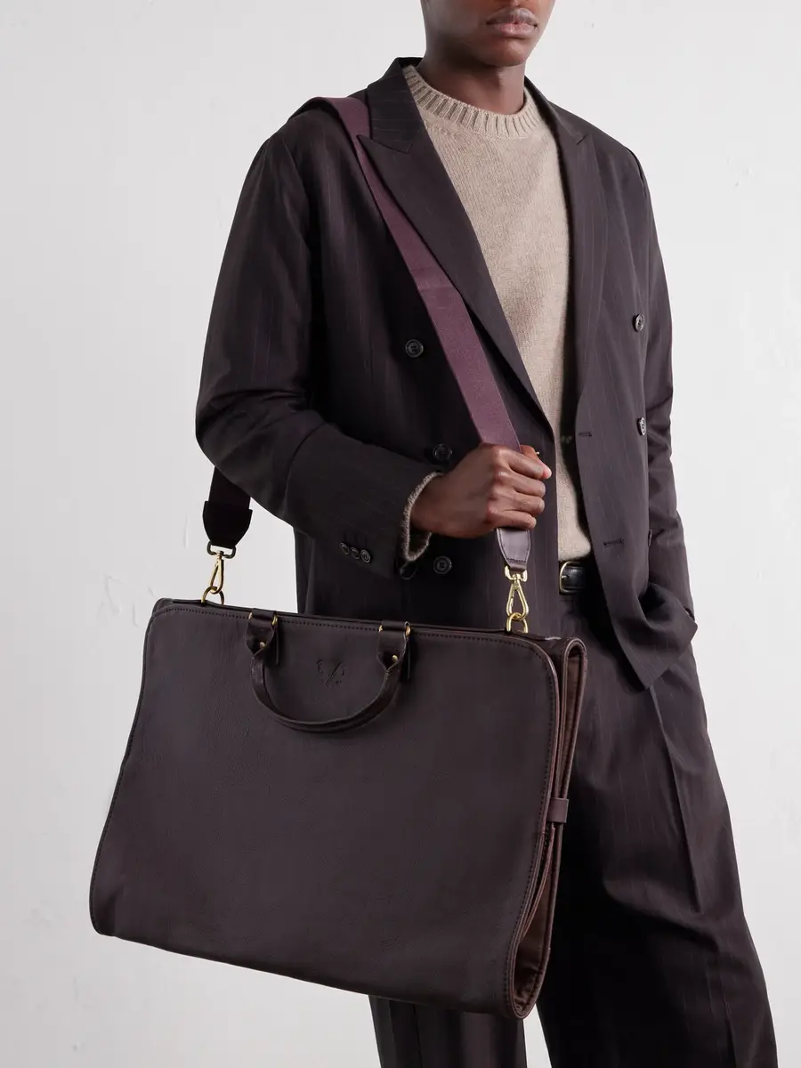 Bennett Winch Trifold Leather Suit Carrier - Men | Thumbnail 3 Bennett Winch Trifold Leather Suit Carrier - Men | Thumbnail 3