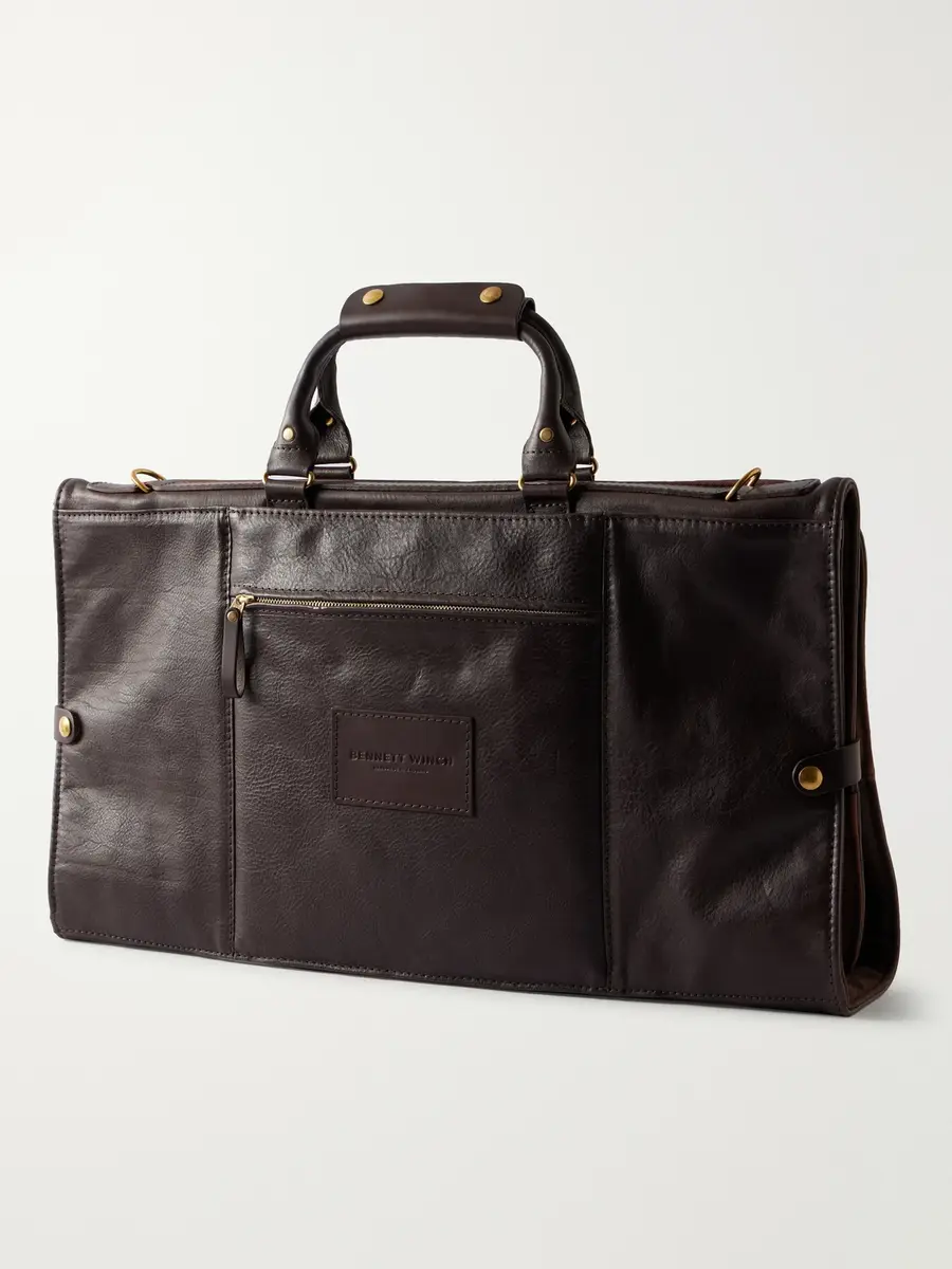 Bennett Winch Trifold Leather Suit Carrier - Men | Thumbnail 4 Bennett Winch Trifold Leather Suit Carrier - Men | Thumbnail 4
