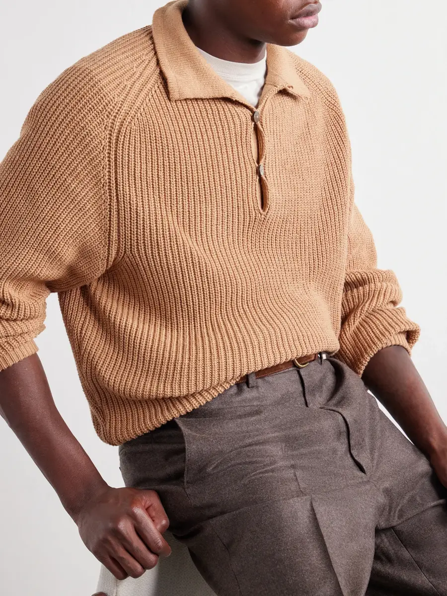 Stòffa Ribbed Foxfibre® Cotton Sweater - Men | Thumbnail 5 Stòffa Ribbed Foxfibre® Cotton Sweater - Men | Thumbnail 5