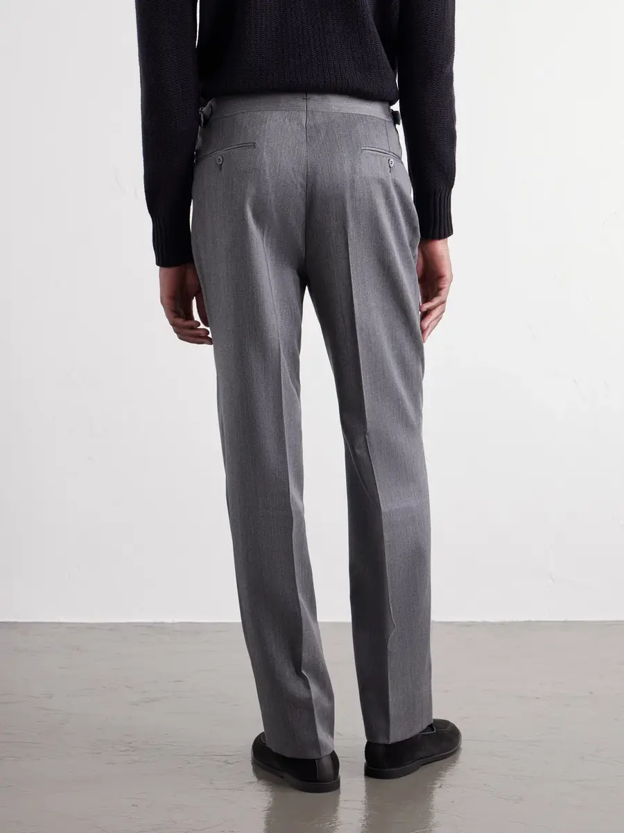 Stòffa Straight-Leg Wool-Twill Trousers - Men | Thumbnail 4 Stòffa Straight-Leg Wool-Twill Trousers - Men | Thumbnail 4
