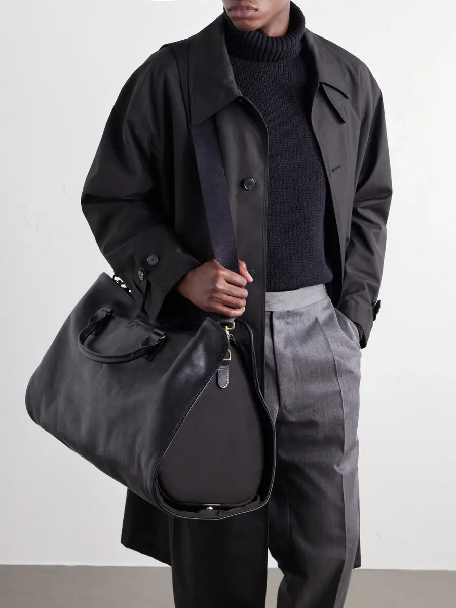 Bennett Winch S.C. Holdall Convertible Full-Grain Leather and Cotton-Twill Weekend Bag - Men | Thumbnail 3 Bennett Winch S.C. Holdall Convertible Full-Grain Leather and Cotton-Twill Weekend Bag - Men | Thumbnail 3