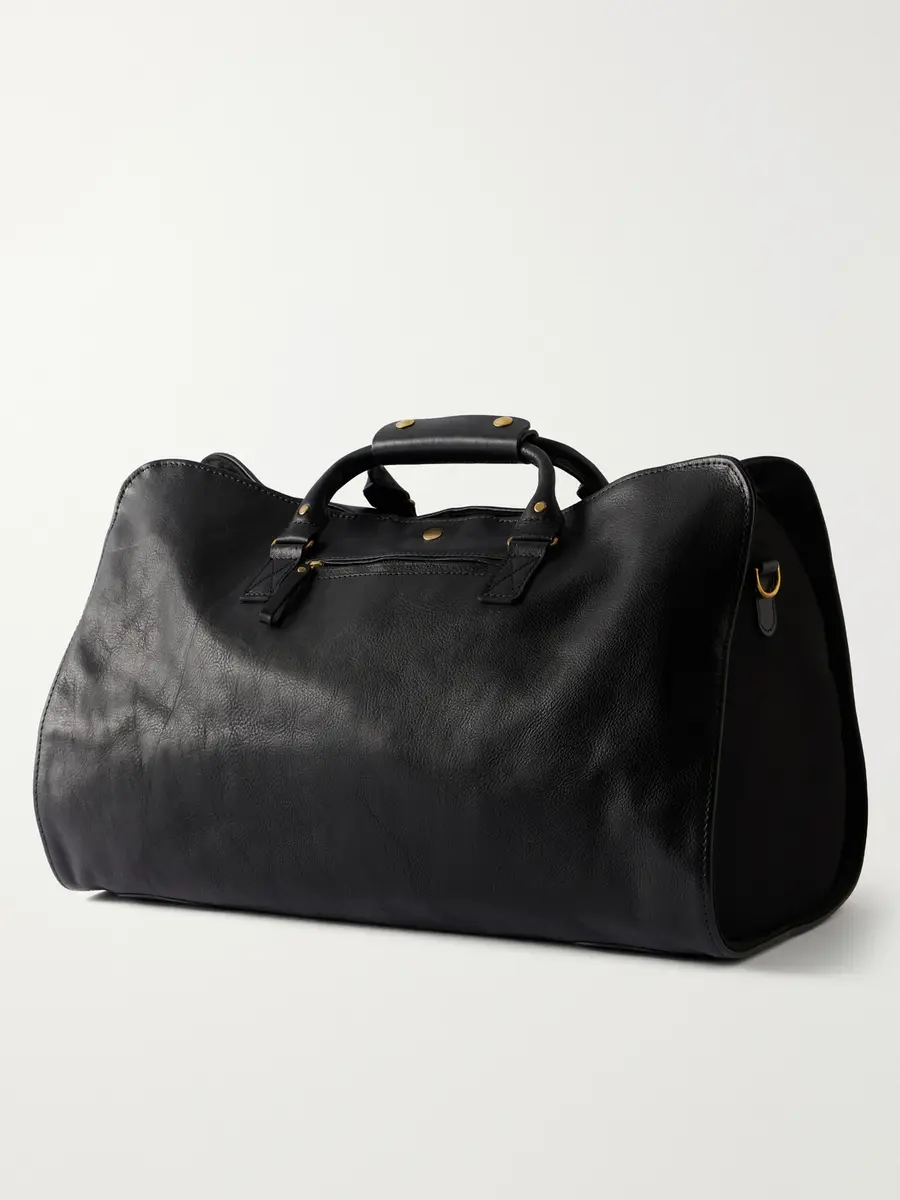 Bennett Winch S.C. Holdall Convertible Full-Grain Leather and Cotton-Twill Weekend Bag - Men | Thumbnail 4 Bennett Winch S.C. Holdall Convertible Full-Grain Leather and Cotton-Twill Weekend Bag - Men | Thumbnail 4