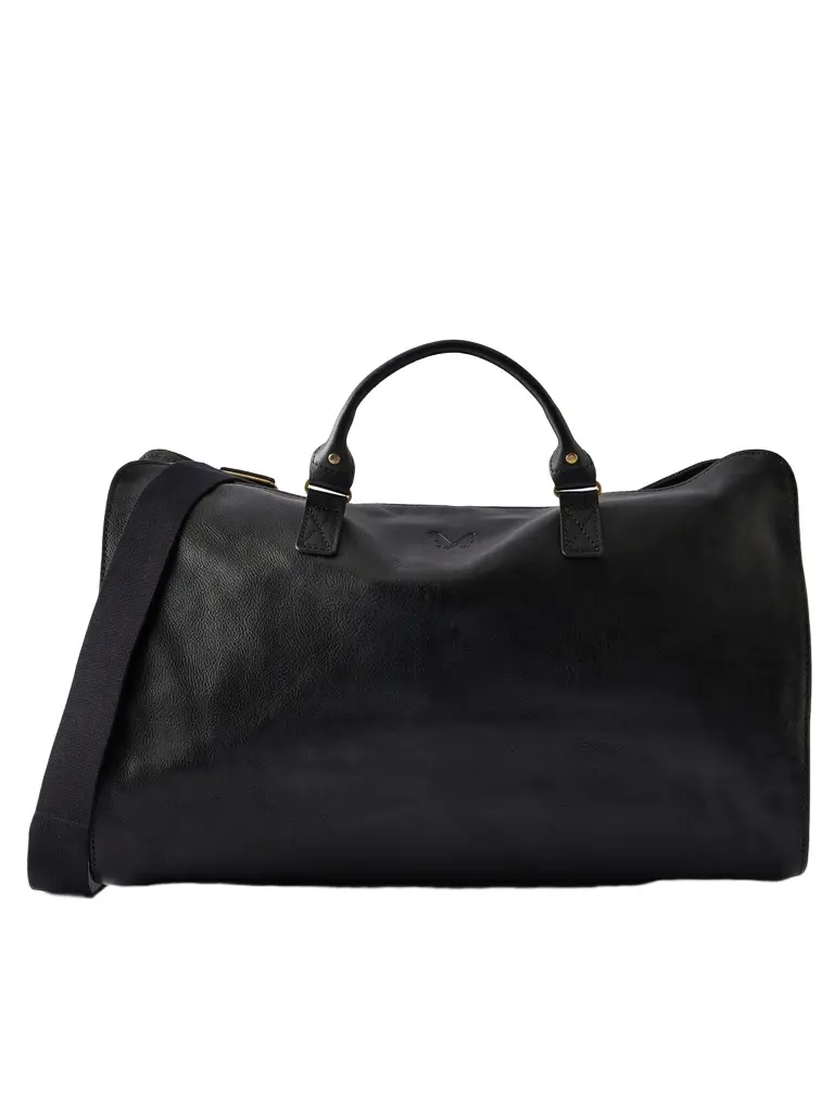 S.C. Holdall Convertible Full-Grain Leather and Cotton-Twill Weekend Bag - Men