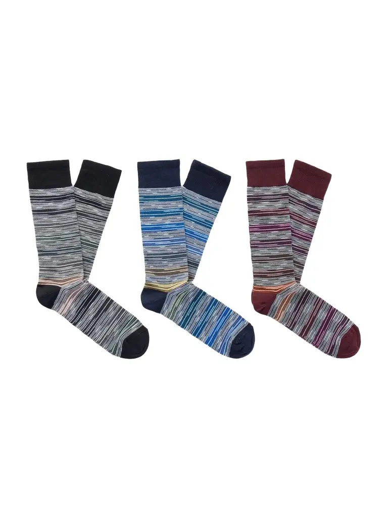 Missoni Three-Pack Space-Dyed Cotton-Blend Socks - Men
