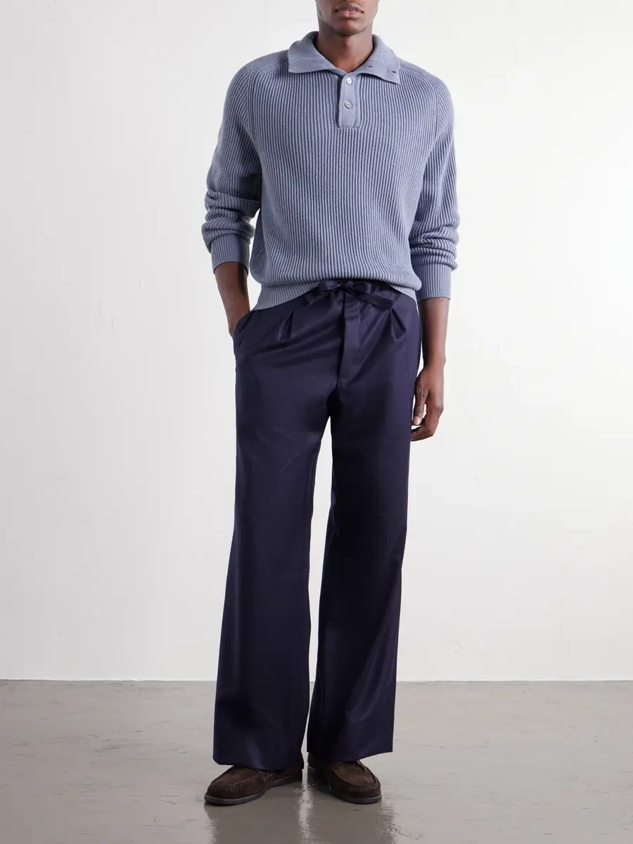 Stòffa Ribbed Cashmere Polo Sweater - Men | Thumbnail 2