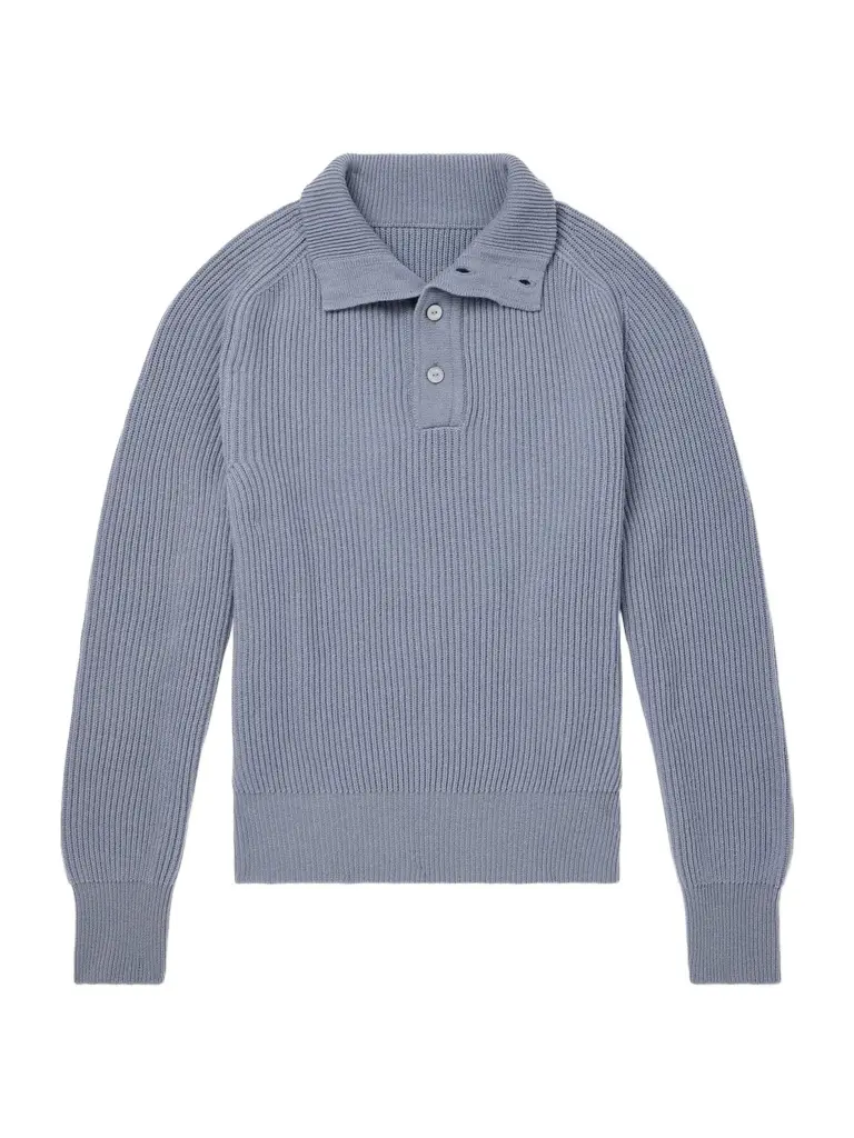 Stòffa Ribbed Cashmere Polo Sweater - Men
