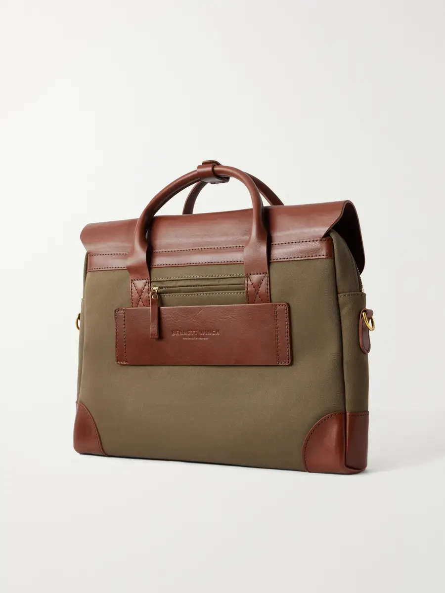Bennett Winch Leather-Trimmed Cotton-Twill Briefcase - Men | Thumbnail 4 Bennett Winch Leather-Trimmed Cotton-Twill Briefcase - Men | Thumbnail 4