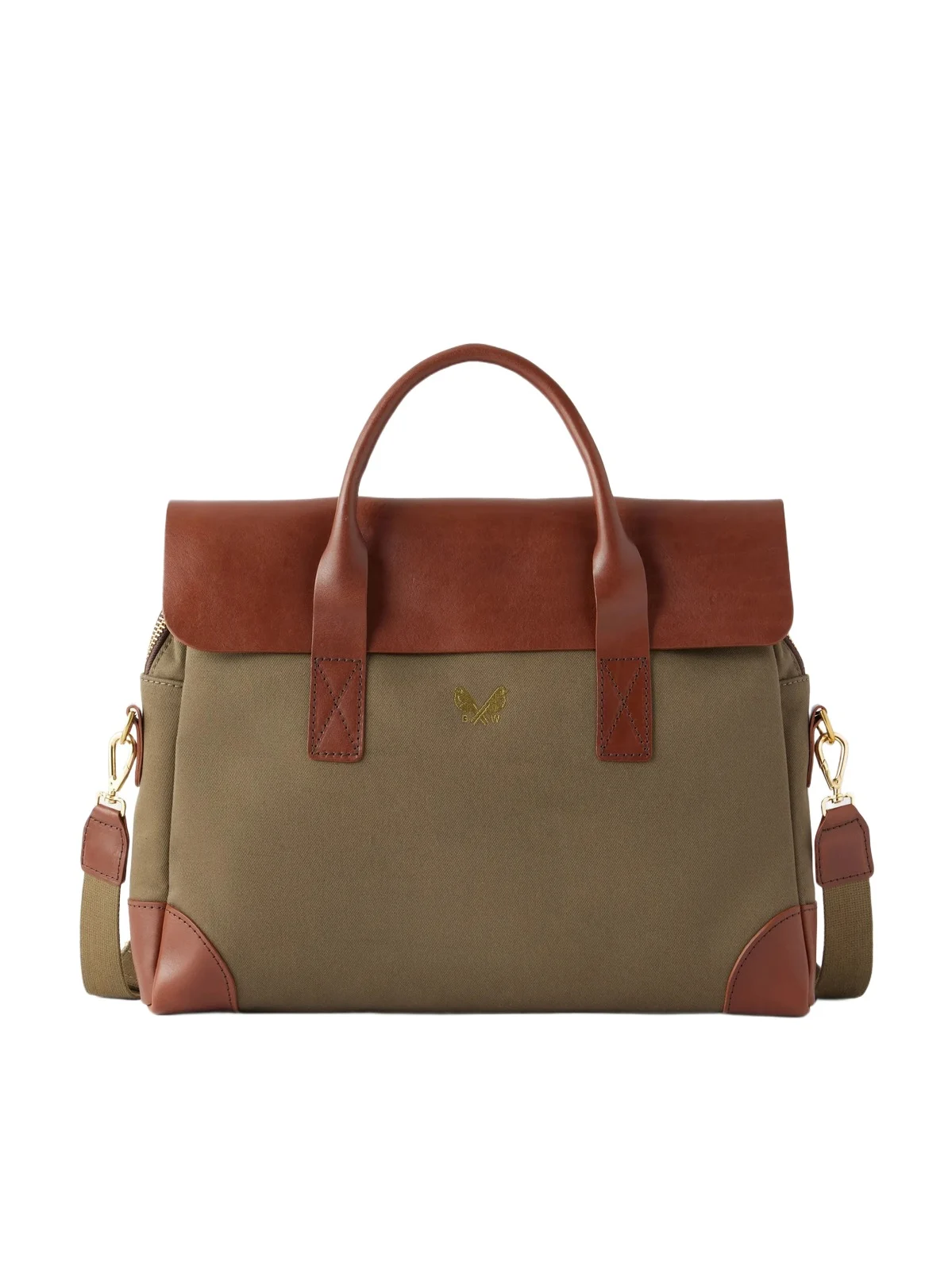 Bennett Winch Leather-Trimmed Cotton-Twill Briefcase - Men