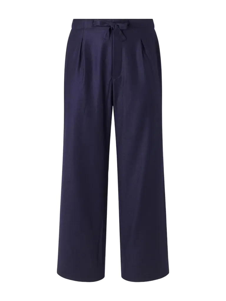 Stòffa Wide-Leg Drawstring Wool And Cashmere-Blend Flannel Trousers - Men