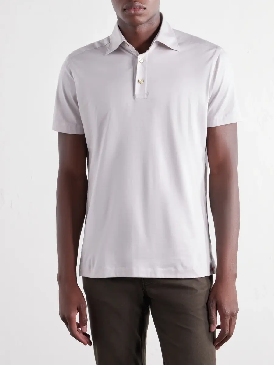 Kiton Cotton-Jersey Polo Shirt - Men | Thumbnail 3
